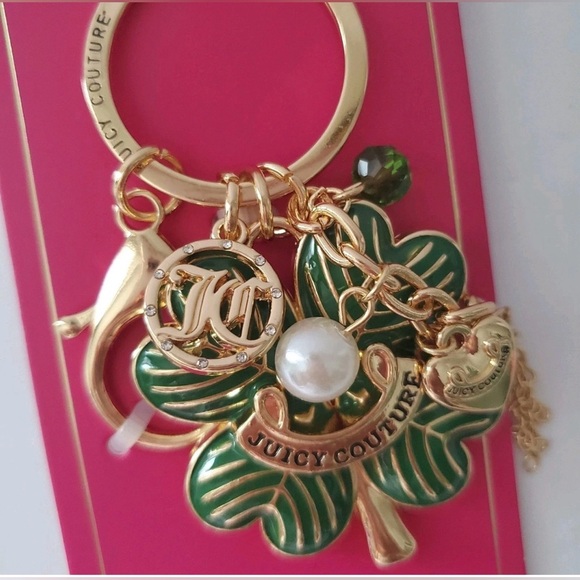Juicy Couture Gold and Green Clover Key Holder - Picture 11 of 11